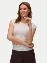 Vero Moda T-Shirt Avasarah 10342876 Biały Slim Fit. Białe t-shirty damskie Vero Moda, l, bez wzorów, z lyocellu, bez kołnierzyka, bez ramiączek. Za 89.99 zł.