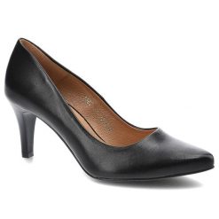 Czarne Czółenka Clasicco Damskie Eleganckie Buty. Czarne czółenka damskie Clasicco, bez wzorów, ze skóry, biznesowe, bez obcasa, na obcasie, bez zapięcia. Za 314.99 zł.