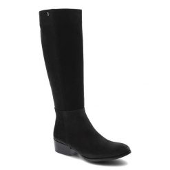 Czarne Kozaki Gamis Damskie Modne Skórzane Buty. Czarne kozaki damskie GAMIS, bez wzorów, z nubiku, bez obcasa, na obcasie, bez zapięcia. Za 349.00 zł.