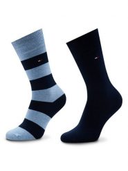 Tommy Hilfiger Skarpety długie 342021001 Granatowy. Niebieskie skarpety męskie Tommy Hilfiger, bez wzorów, z materiału. Za 54.99 zł.