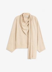 Cienki sweter z miękkiej mieszanki wiskozy. Szare swetry nierozpinane damskie bonprix, bez wzorów, z wiskozy, bez kołnierzyka, bez ramiączek. Za 127.99 zł.