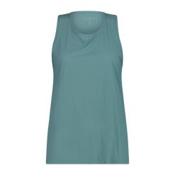 Damski tank top techniczny CMP. Zielone topy damskie CMP, bez wzorów, sportowe, bez kołnierzyka, bez ramiączek. Za 196.00 zł.