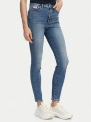 Calvin Klein Jeans Jeansy Vintage Avenue LV047D756G Niebieski Skin Fit. Niebieskie jeansy damskie Calvin Klein Jeans, bez wzorów, z bawełny, vintage. Za 409.99 zł.