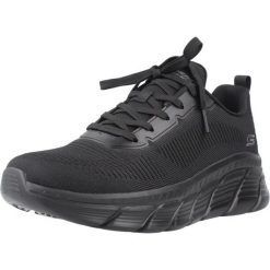 Buty SKECHERS 117385S Czarny. Czarne obuwie sportowe damskie Skechers, bez wzorów, z materiału, bez zapięcia. Za 280.99 zł.