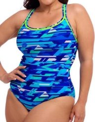 Strój do pływania FUNKITA Pace Racer - Locked In Lucy. Niebieskie stroje kąpielowe damskie Funkita, s, bez wzorów, z elastanu. Za 229.00 zł.