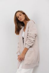 BLUZA DELIA BEŻOWA M - Flawless. Brązowe bluzy damskie Flawless, na jesień, m, bez wzorów, z bawełny, bez ramiączek, bez kaptura. Za 352.00 zł.