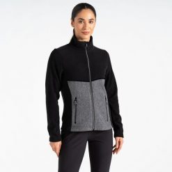 Sweter narciarski damski Thriving. Czarne swetry nierozpinane damskie Dare 2B, na zimę, bez wzorów, z polaru, sportowe, bez kołnierzyka, bez ramiączek. W wyprzedaży za 229.99 zł.