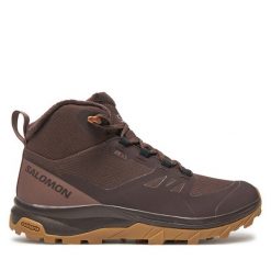 Trekkingi Salomon. Brązowe obuwie trekkingowe damskie Salomon, bez zapięcia. Za 449.99 zł.