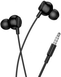 Słuchawki Hoco Przewodowe douszne z mikrofonem Jack 3,5 mm M119 czarne. Czarne słuchawki douszne Hoco. Za 25.10 zł.