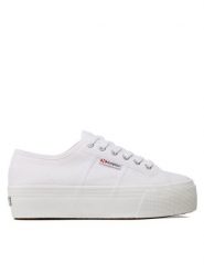Superga Tenisówki 2790 Cotw Linea Up And Down S9111LW Biały. Białe trampki i tenisówki damskie Superga, bez wzorów, z materiału, bez zapięcia. Za 189.99 zł.