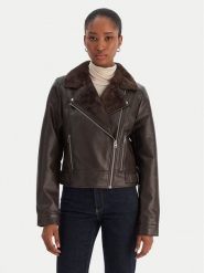 Vero Moda Kurtka z imitacji skóry Hailey 10250405 Brązowy Regular Fit. Brązowe kurtki damskie Vero Moda, xl, bez wzorów, ze skóry, bez kaptura. Za 329.99 zł.