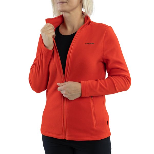 Bluza techniczna damska Viking Tesero Lady, polar. Czerwone bluzy damskie Viking, xs, bez wzorów, z polaru, sportowe, bez ramiączek, bez kaptura. Za 224.00 zł.