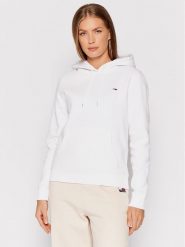 Tommy Jeans Bluza Fleece Hoodie DW0DW09228 Biały Regular Fit. Białe bluzy damskie Tommy Jeans, l, bez wzorów, z jeansu, bez ramiączek, bez kaptura. Za 279.99 zł.