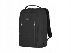 Plecak miejski z miejscem na laptopa CityTraveler. Czarne plecaki męskie Wenger, bez wzorów, z materiału, eleganckie. Za 647.75 zł.