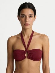 Guess Góra od bikini E6GJ15 KF590 Bordowy. Czerwone bikini Guess, l, z aplikacjami, z syntetyku. Za 329.99 zł.