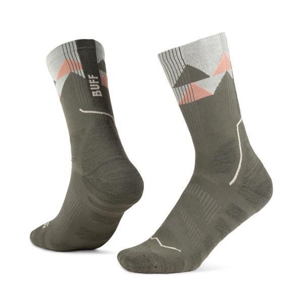 Skarpetki sportowe dla dorosłych Thermonet Crew Socks. Zielone skarpetki damskie Buff, bez wzorów, z elastanu. Za 129.99 zł.