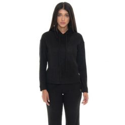 Leone 1947 Warm Touch Damen-Winter-Bluza, gerippter Kapuze zum Überziehen. Czarne bluzy damskie LEONE 1947 APPAREL, bez wzorów, sportowe, bez ramiączek, bez kaptura. W wyprzedaży za 176.82 zł.