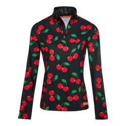 Bluza narciarska Damska Gareth & Lucas The One Hundred and Ten. Czarne bluzy damskie GARETH & LUCAS, na zimę, bez wzorów, z elastanu, sportowe, bez ramiączek, bez kaptura. Za 229.99 zł.