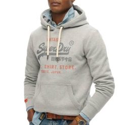 Bluza z kapturem Superdry Vl Heritage. Szare bluzy męskie Superdry, m, bez wzorów, z kapturem. Za 342.35 zł.