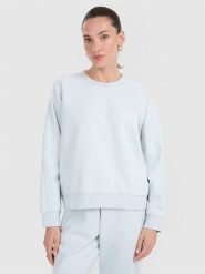 4F Bluza dresowa nierozpinana bez kaptura damska - niebieska XS. Niebieskie bluzy damskie 4F, xs, bez wzorów, z dresówki, bez ramiączek, bez kaptura. Za 159.99 zł.
