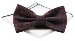Mucha Męska z Białą Poszetką - Chattier - Bordo z Miedzią. Czerwone krawaty i muchy Chattier, bez wzorów, z poliesteru, eleganckie. Za 59.00 zł.
