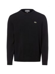 Lacoste sweter Mężczyźni Bawełna czarny, 5. Czarne swetry męskie Lacoste, m, bez wzorów, z bawełny, klasyczne, bez kołnierzyka, bez ramiączek. Za 499.95 zł.