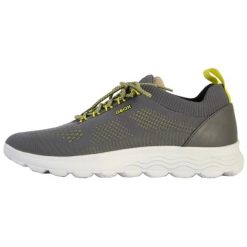Tenisówki Geox Model U Spherica Kolor Szary. Szare trampki męskie Geox, bez wzorów, z materiału, bez zapięcia. Za 449.60 zł.