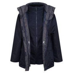 Kurtka Damska 3 W 1. Niebieskie kurtki sportowe damskie Regatta, xs, bez wzorów, bez ramiączek, bez kaptura, trekkingowe. Za 380.99 zł.