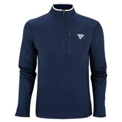 Bluza 1/4 zamka błyskawicznego Tecnifibre. Niebieskie bluzy damskie TECNIFIBRE, m, bez wzorów, z elastanu, sportowe, bez ramiączek, bez kaptura. Za 263.50 zł.