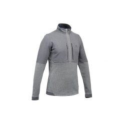 Sweter turystyczny NH500 męski. Niebieskie swetry męskie QUECHUA, m, bez wzorów, z bawełny, bez kołnierzyka, bez ramiączek. Za 79.99 zł.