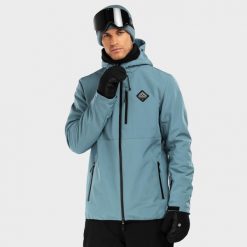Męska kurtka snowboardowa Sporty zimowe Mężczyzna Siroko W2 Beluga. Niebieskie kurtki męskie SIROKO, na zimę, l, bez wzorów, z softshellu, bez kaptura, narciarskie. W wyprzedaży za 330.95 zł.