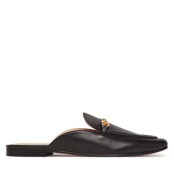 Klapki TWINSET. Czarne klapki damskie Twinset, bez wzorów, bez obcasa, bez zapięcia. Za 499.99 zł.