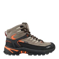 Buty trekkingowe męskie CMP RIGEL 2.0 MID skóra wodoodporne. Brązowe trekkingi męskie CMP, ze skóry, bez zapięcia. Za 449.99 zł.