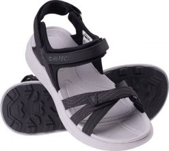 Hitec Damskie sandały Hi-tec Hirel Wo'sm000292379 czarny rozmiar 41. Czarne sandały damskie HITEC, bez wzorów, bez obcasa, bez zapięcia. Za 440.31 zł.