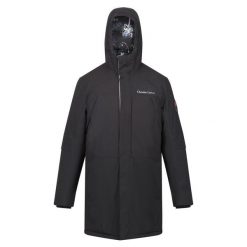 Kurtka turystyczna męska Regatta CLR przeciwdeszczowa ocieplana. Czarne kurtki męskie Regatta, m, bez wzorów, eleganckie, bez kaptura. Za 799.99 zł.