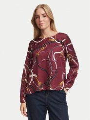 Marella Bluzka Effetto 2625116112 Bordowy Regular Fit. Czerwone bluzki damskie Marella, bez wzorów, z wiskozy, bez kołnierzyka, bez ramiączek. Za 479.99 zł.