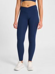 Damskie legginsy Hummel Hmlyoga Wrap High Waist. Niebieskie legginsy damskie Hummel, bez wzorów, z elastanu. Za 286.00 zł.