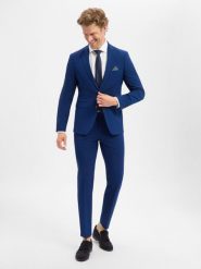 Finshley & Harding garnitur Mężczyźni Slim Fit niebieski, 48. Niebieskie garnitury męskie Finshley & Harding, m, bez wzorów, z materiału, klasyczne. Za 999.95 zł.