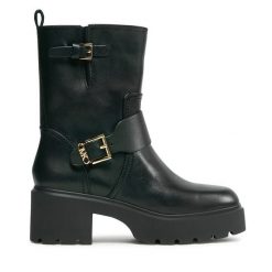 Botki MICHAEL Michael Kors. Czarne botki damskie MICHAEL Michael Kors, bez wzorów, bez obcasa, na słupku, bez zapięcia. Za 699.99 zł.