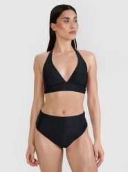 4F Góra od bikini damska - czarna S. Czarne stroje kąpielowe damskie 4F, m, bez wzorów, z elastanu. W wyprzedaży za 59.99 zł.