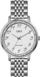 Zegarek QQ Zegarek damski QQ QC09-204 srebrny. Szare zegarki damskie Q&Q, srebrne. Za 156.00 zł.