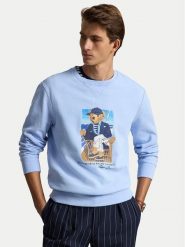 Polo Ralph Lauren Bluza 710B18538001 Niebieski jasny Regular Fit. Niebieskie bluzy męskie Polo Ralph Lauren, l, bez wzorów, z syntetyku, bez ramiączek, bez kaptura. Za 1,199.00 zł.