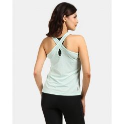 Damski tank top Kilpi Sien. Niebieskie koszulki sportowe damskie Kilpi, s, bez wzorów, z materiału, bez ramiączek, do biegania. Za 153.53 zł.