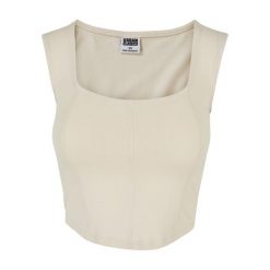 Tank top court kobiety Urban Classics. Białe topy damskie Urban Classics, bez wzorów, bez kołnierzyka, bez ramiączek. Za 142.00 zł.