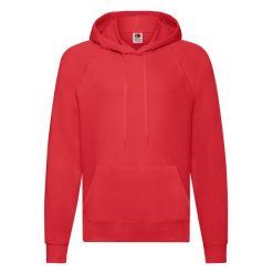 Lekka Męska Bluza Z Kapturem. Czerwone bluzy męskie fruit of the loom, m, bez wzorów, bez ramiączek, z kapturem. Za 57.99 zł.