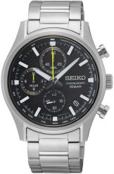 Zegarek męski Seiko SSB419P1 srebrny. Szare zegarki męskie Seiko, bez wzorów, srebrne. Za 2,146.81 zł.