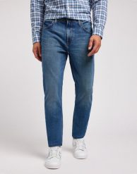 LEE MĘSKIE SPODNIE JEANSOWE AUSTIN INDIGO WALK 112349213 L733007774. Niebieskie jeansy męskie Lee, z jeansu. Za 229.99 zł.