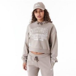 Bluza sportowa damska New Era 60435282. Brązowe bluzy damskie New Era, s, bez wzorów, sportowe, bez ramiączek, z kapturem. Za 532.00 zł.