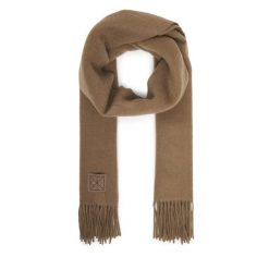 Szalik Calvin Klein. Brązowe szaliki damskie Calvin Klein, bez wzorów. Za 349.99 zł.