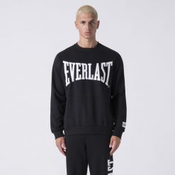Bluza męska Everlast Exclusive Crewneck. Czarne bluzy męskie EVERLAST, m, bez wzorów, casualowe, bez ramiączek, bez kaptura. Za 149.99 zł.